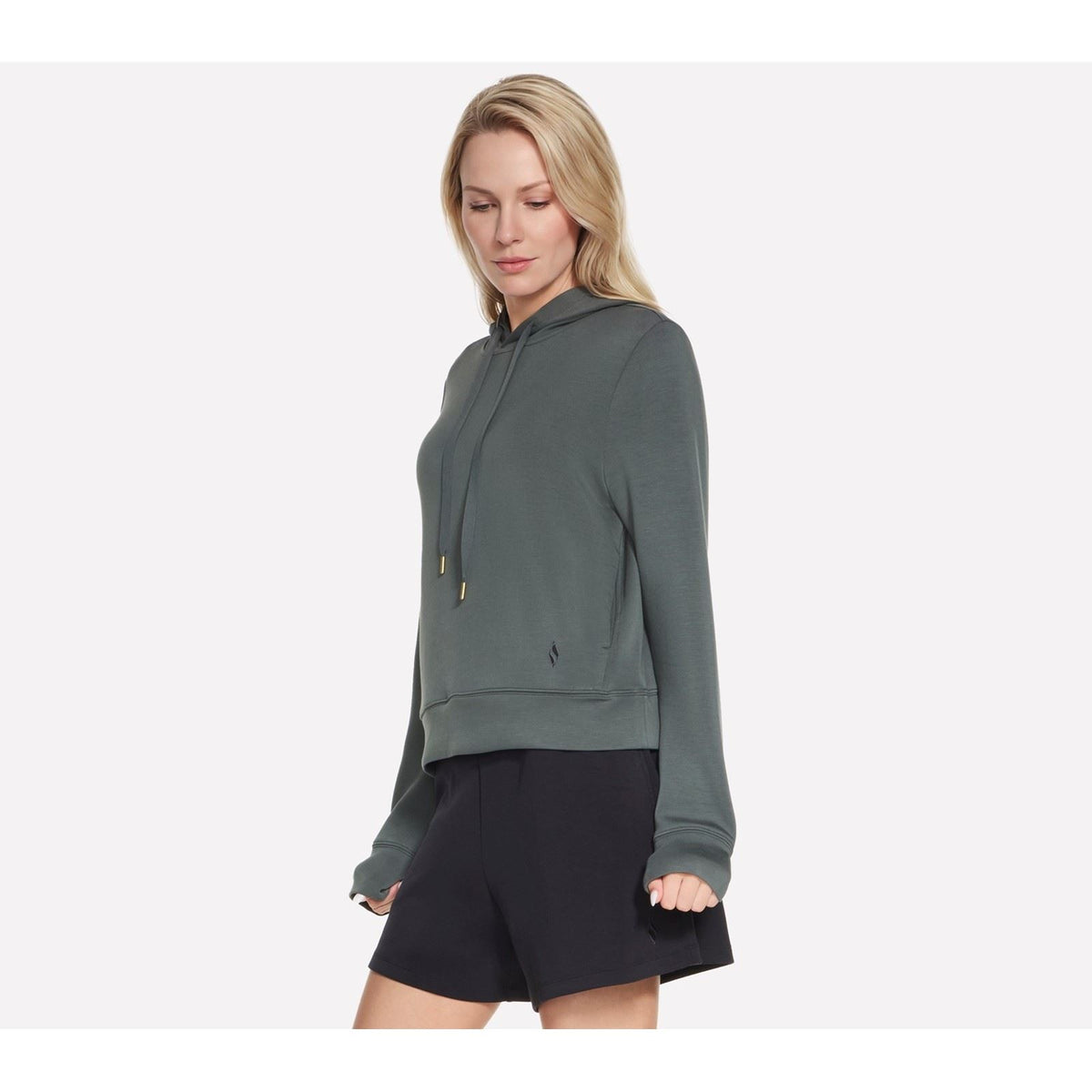 Skechers Cozy Luxe Hoodie Women's Green Hooded Sweatshirt