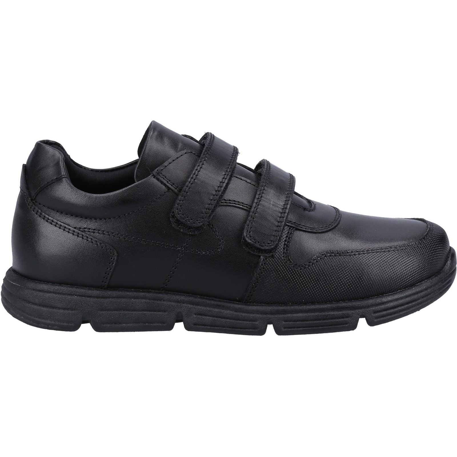 Hush Puppies Lucas SNR Leather Boys's Black Shoes