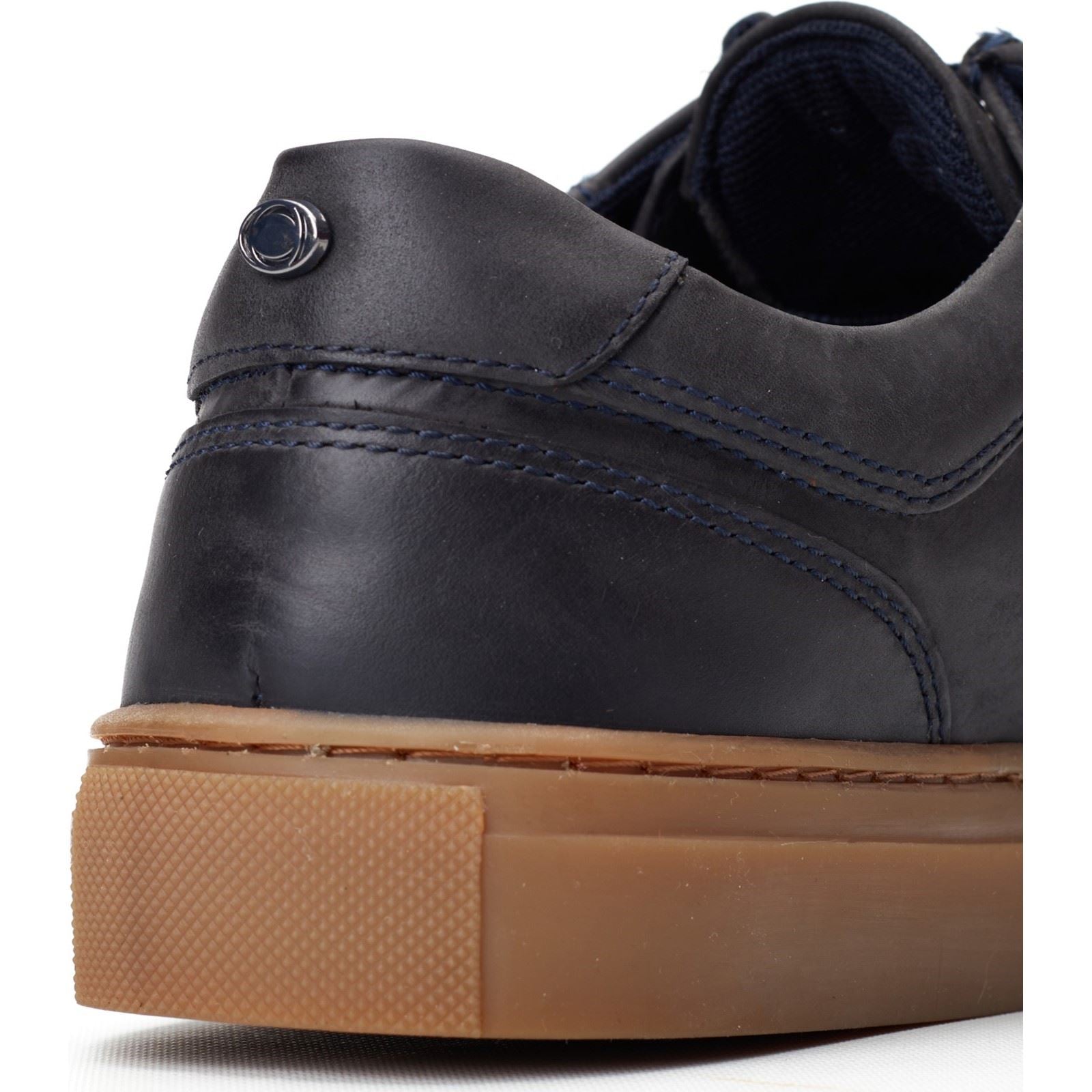 Base London Dalston Leather Men's Navy Moccasins Shoes
