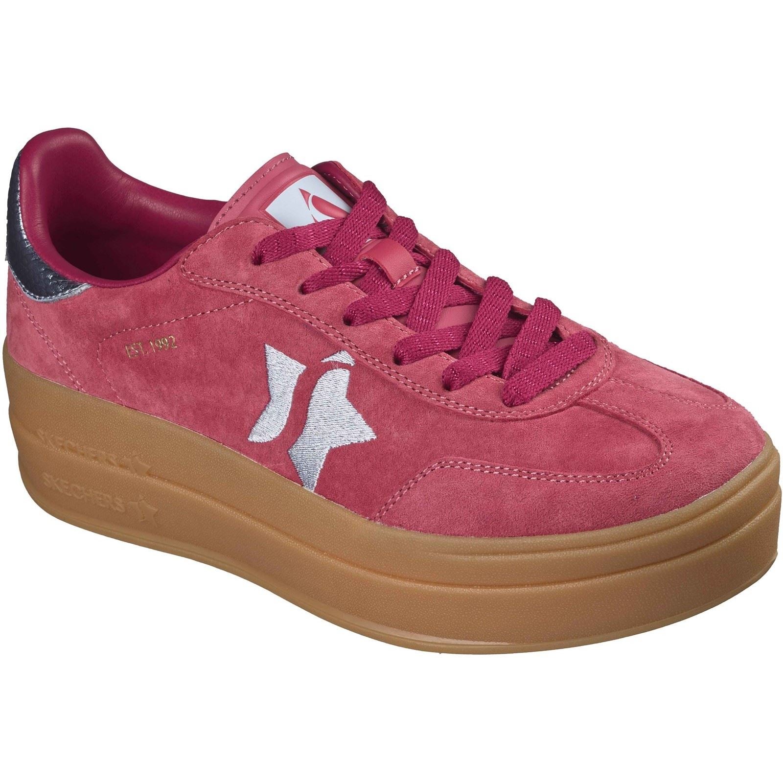 Skechers Academy Hi Elevated Essence Leather Women's Red/Blue Sneakers
