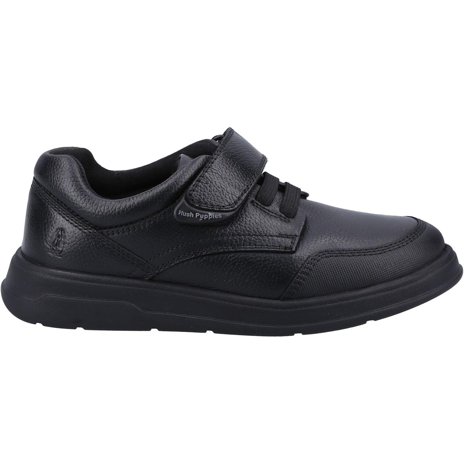 Hush Puppies Rowan SNR Leather Boys's Black Lace-Up Shoes
