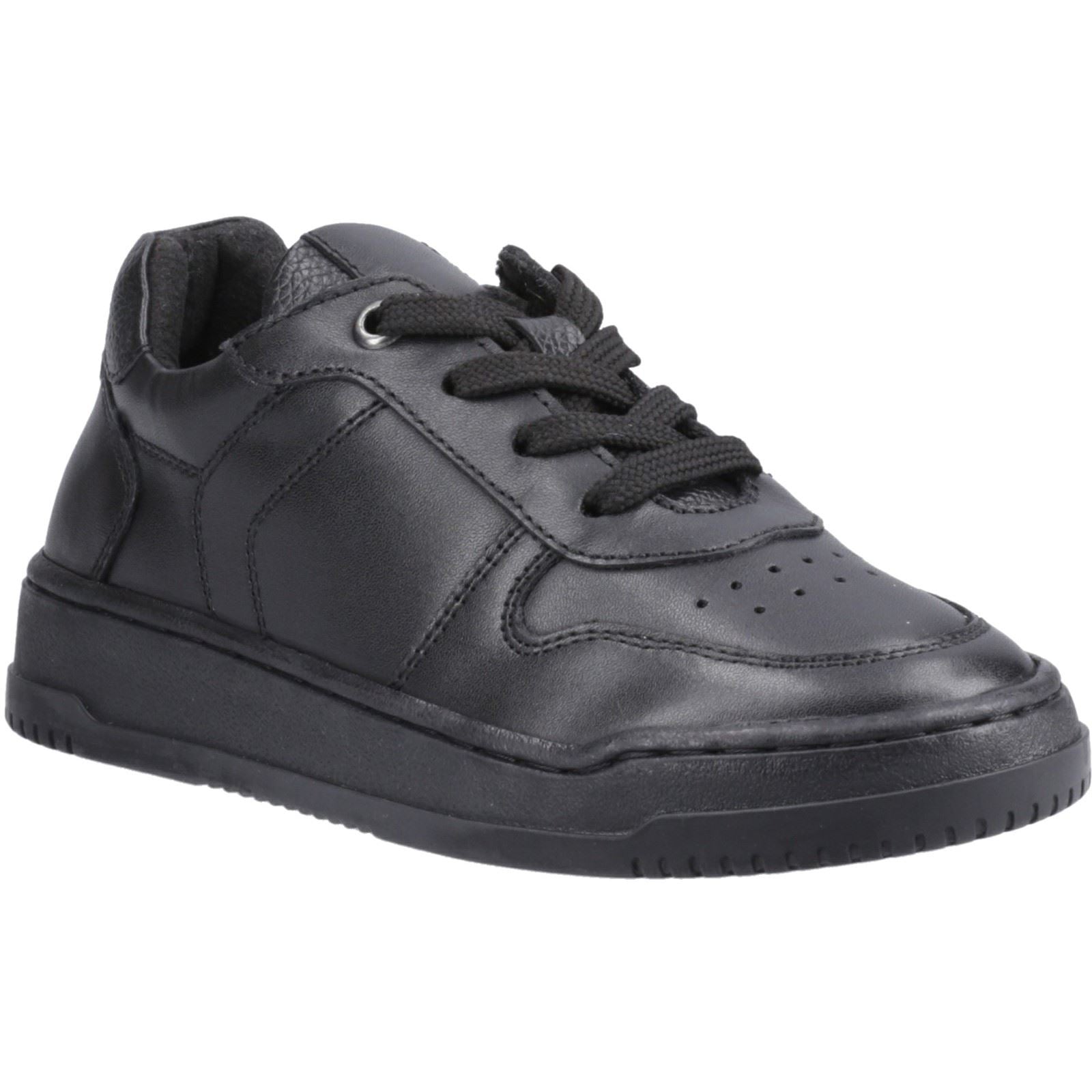 Hush Puppies Dougie Leather Boys's Black Sneakers
