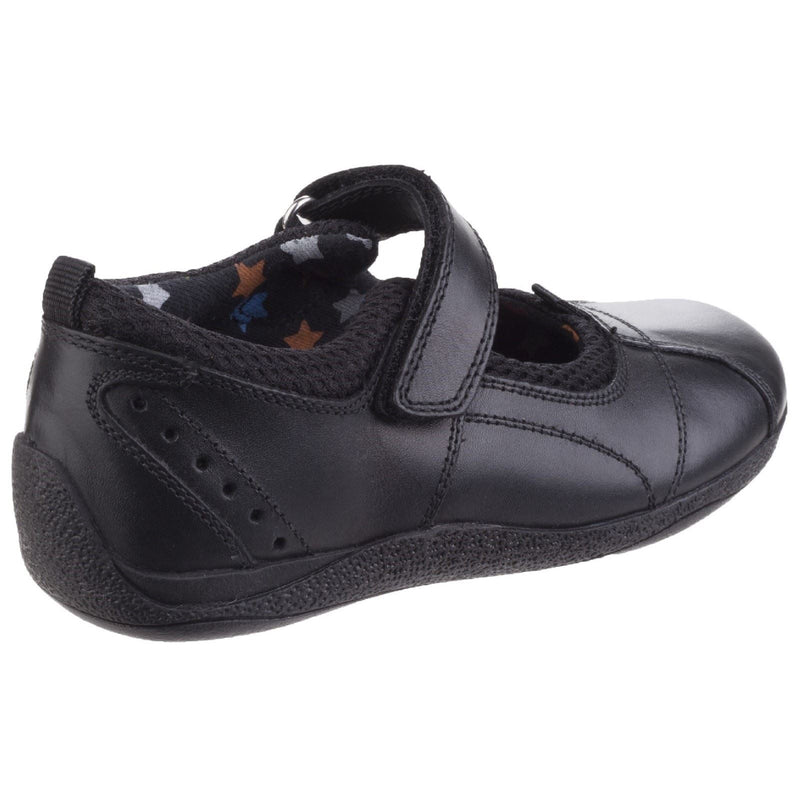 Hush Puppies Cindy Junior Leather Girls Black Shoes