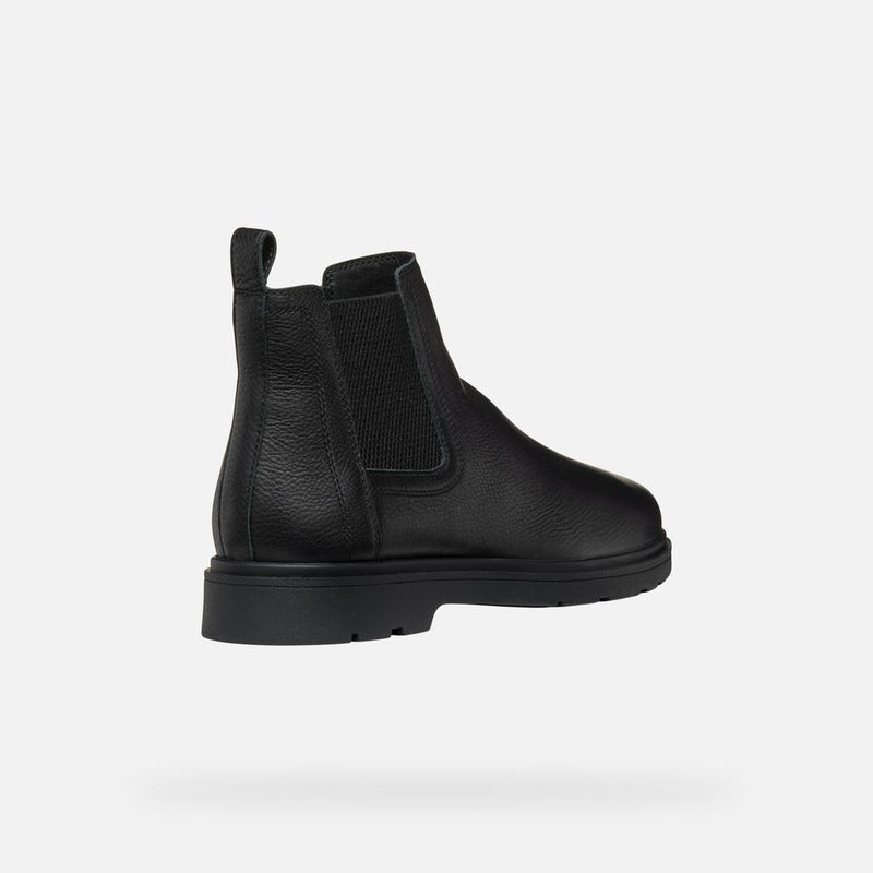 Geox Spherica EC1 C Tumble Leather Men's Black Boots