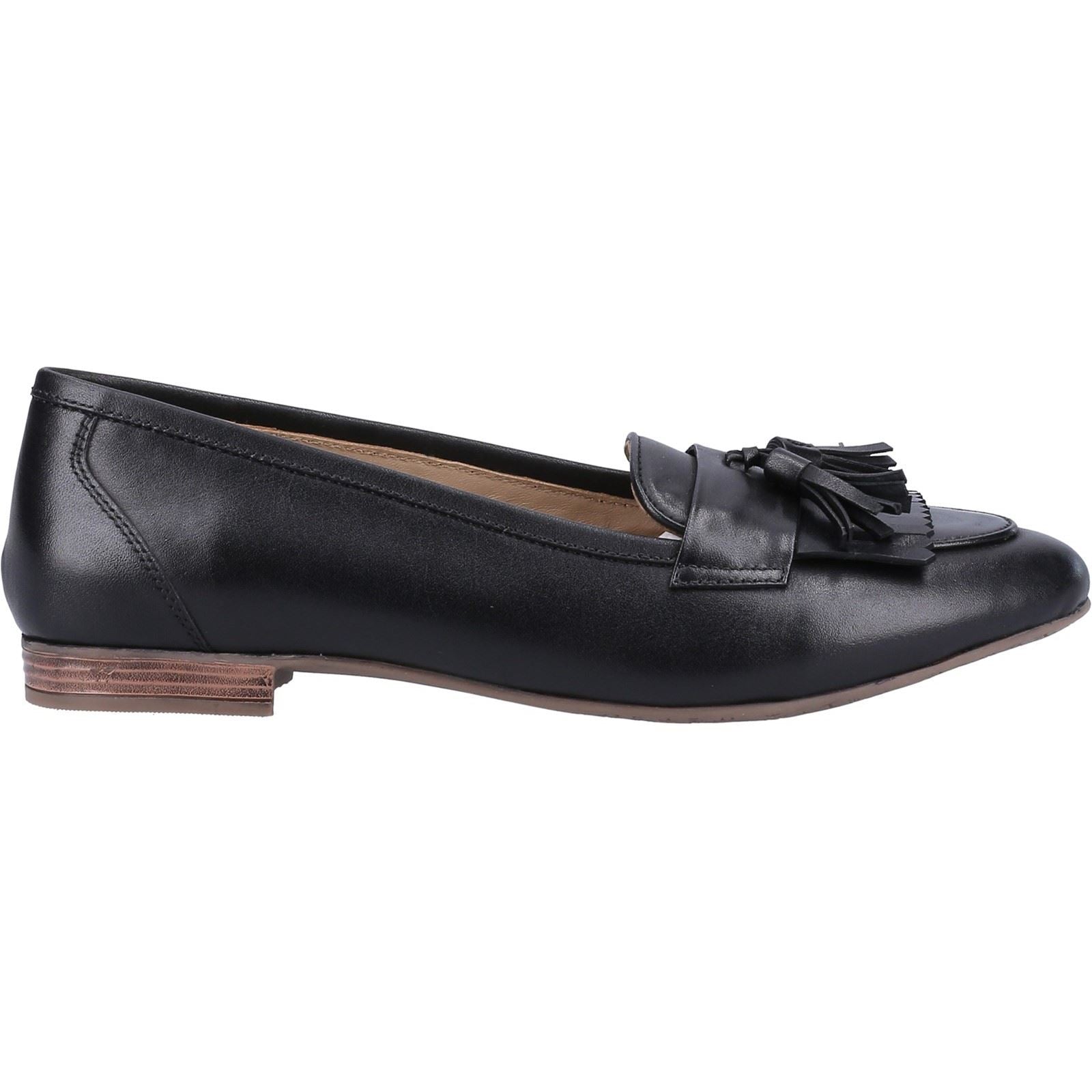 Hush Puppies Marissa Tassel Leather Women's Black Loafers