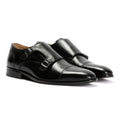 Chapman & Moore Toe Cap Monk Leather Men's Black Shoes