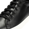 JAK Royal Leather Men's Black Sneakers