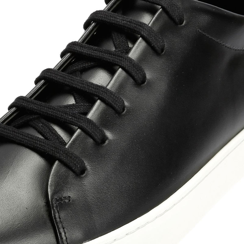 JAK Royal Leather Men's Black Sneakers