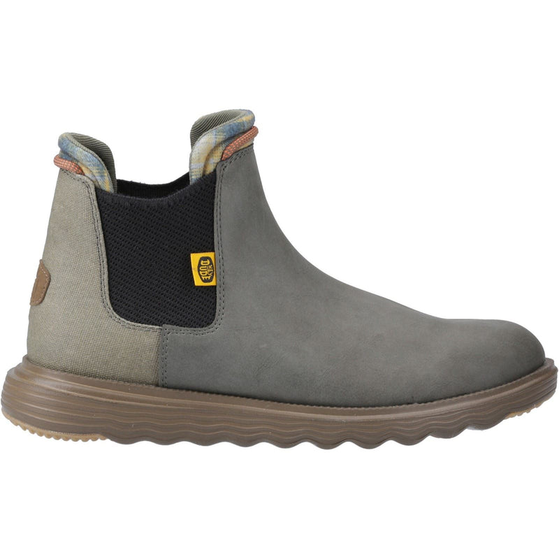 HEYDUDE Branson Classic Polyurethane Men's Dark Olive/Espresso Boots