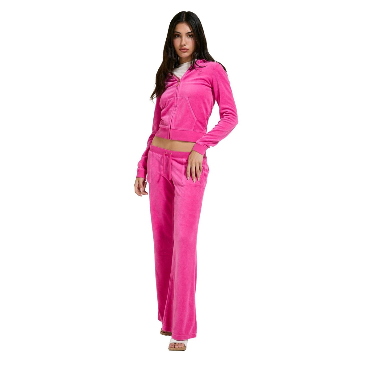 Juicy Couture Washed Robyn Hoodie Women's Pink Hooded Sweatshirt