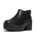 FitFlop Platfforms Heeled Short Leather Women's Black Boots