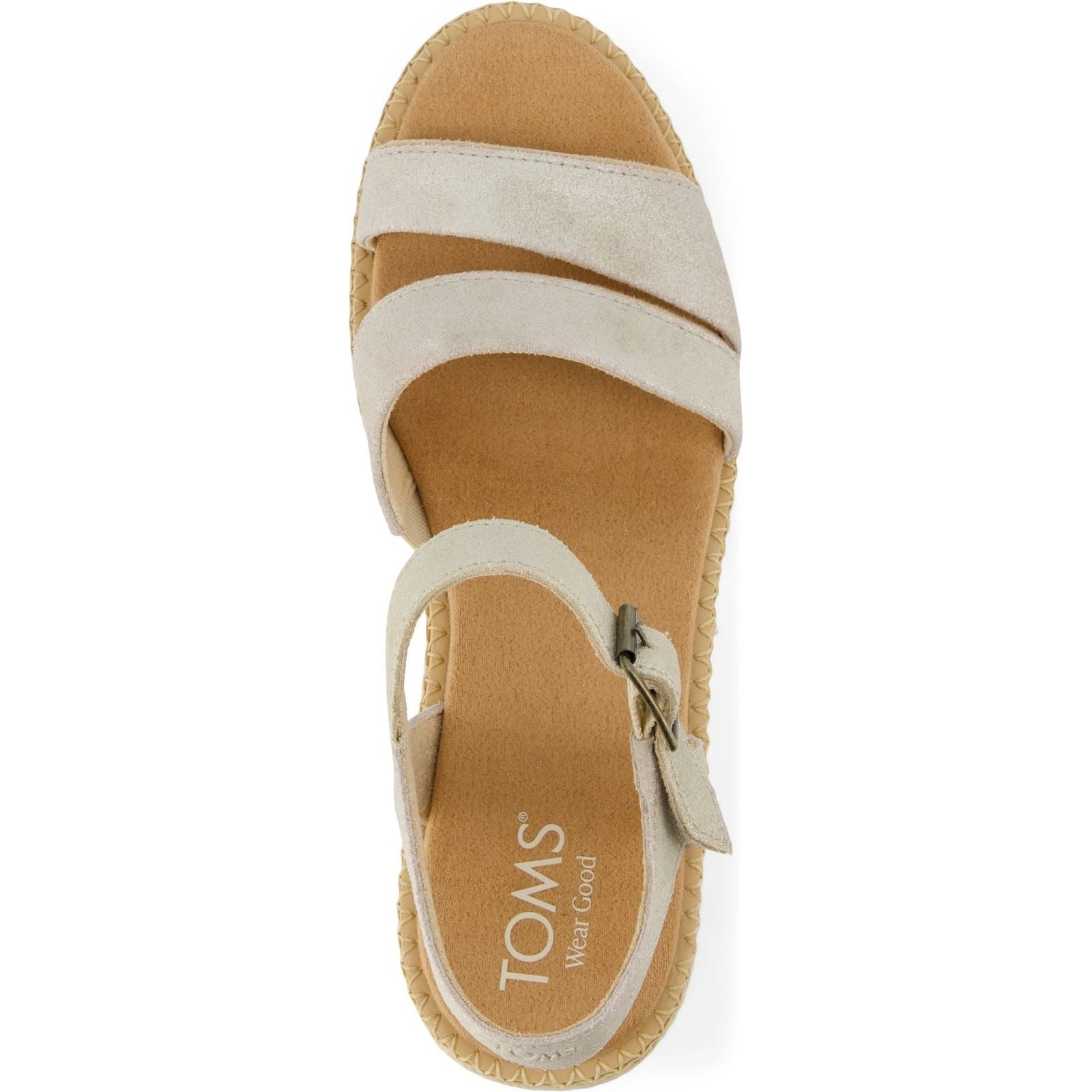 TOMS Darya Leather Women's Champagne Sandals