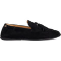 Dune Grounding Suede Women's Black Loafers
