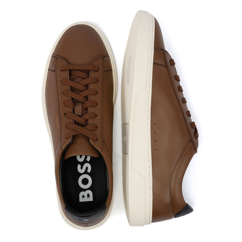 Boss Kieran Tennis Leather Men's Brown Sneakers