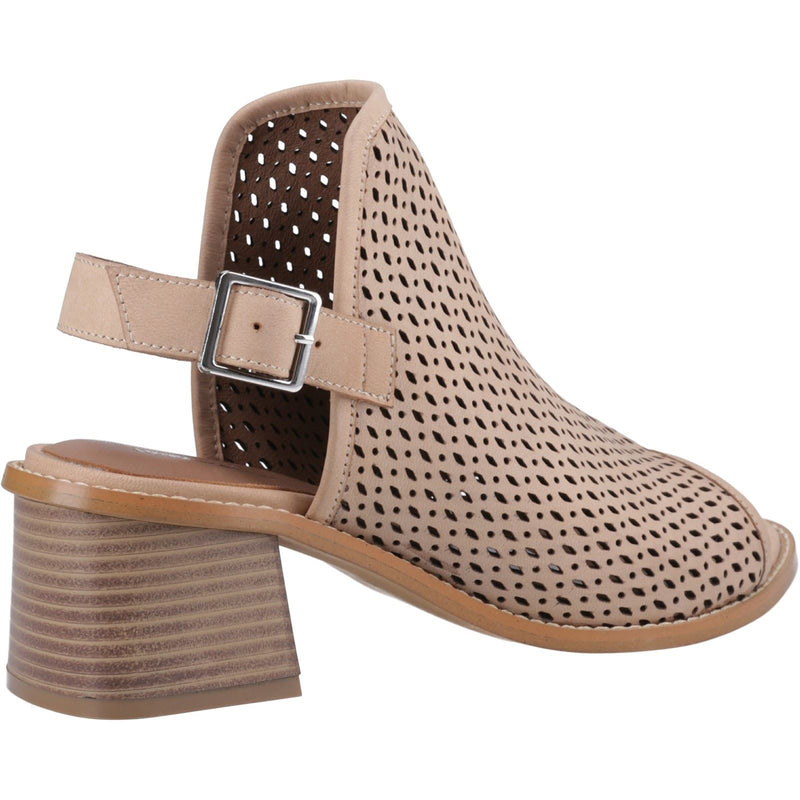 Hush Puppies Louise Heeled Leather Women's Taupe Sandals