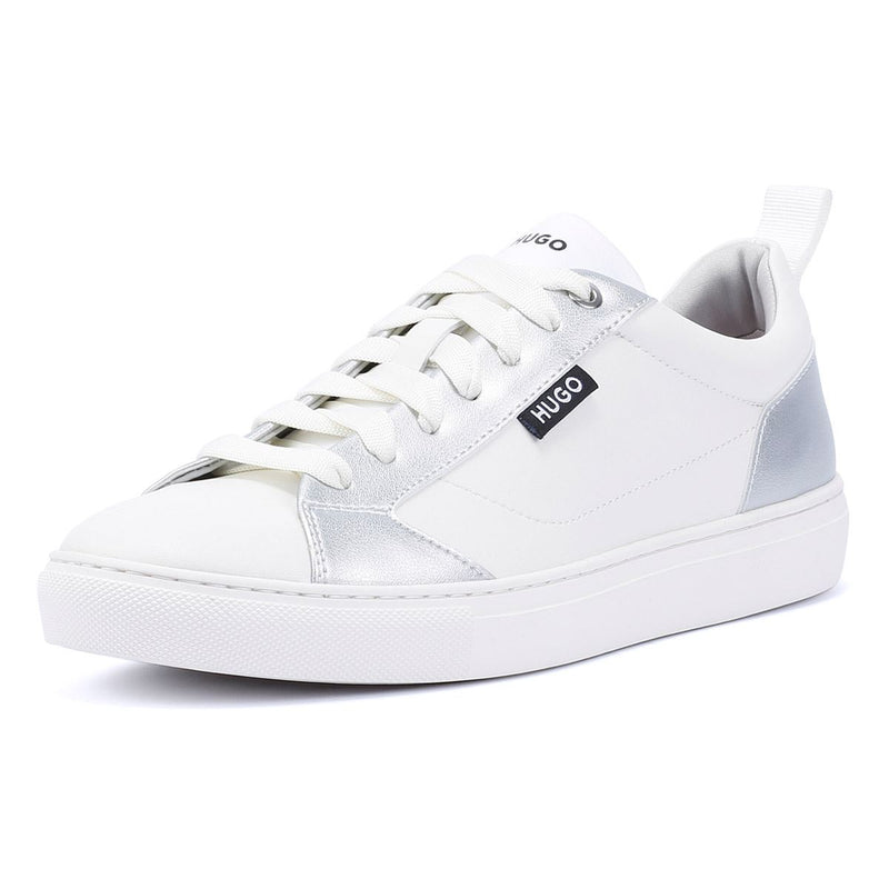 Hugo Morrie Tennis Women's White/Silver Sneakers