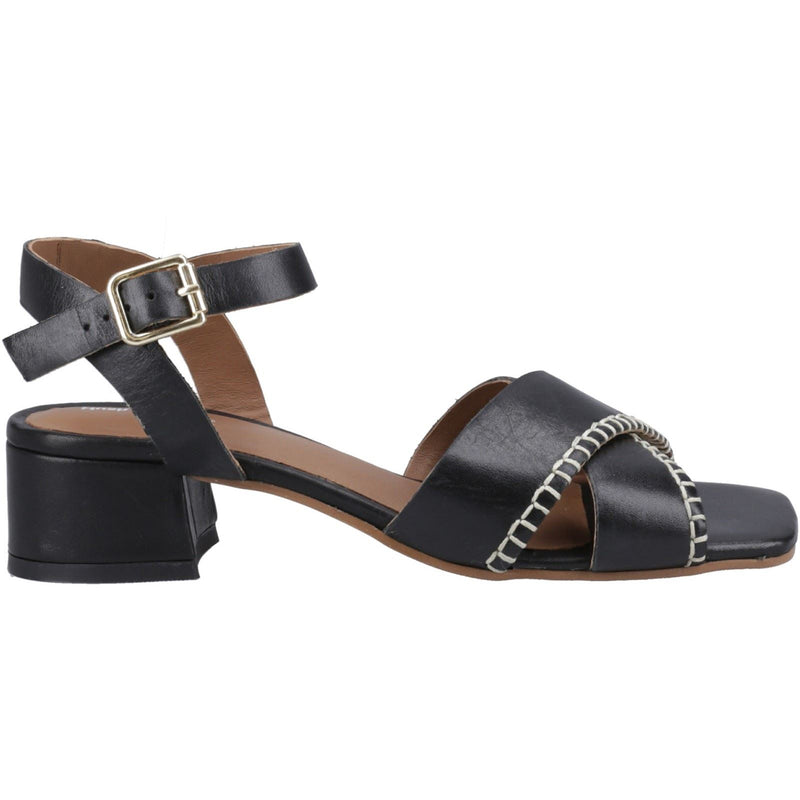 Hush Puppies Lyla Heeled Leather Women's Black Sandals
