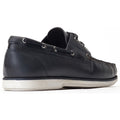 Base London Stern Leather Men's Navy Boat Shoes