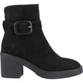 Hush Puppies Fearne Suede Women's Black Heeled Ankle Boots