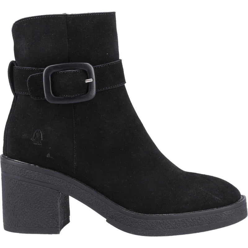 Hush Puppies Fearne Suede Women's Black Heeled Ankle Boots