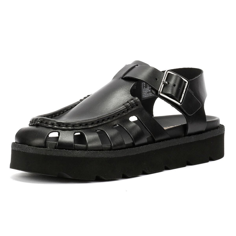 Clarks Originals Meadow Buckle Leather Women's Black Sandals