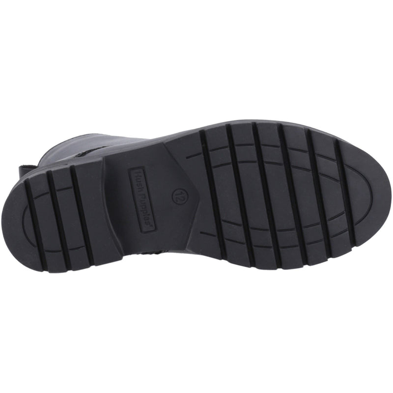Hush Puppies Lauren Senior Leather Girls's Black Boots