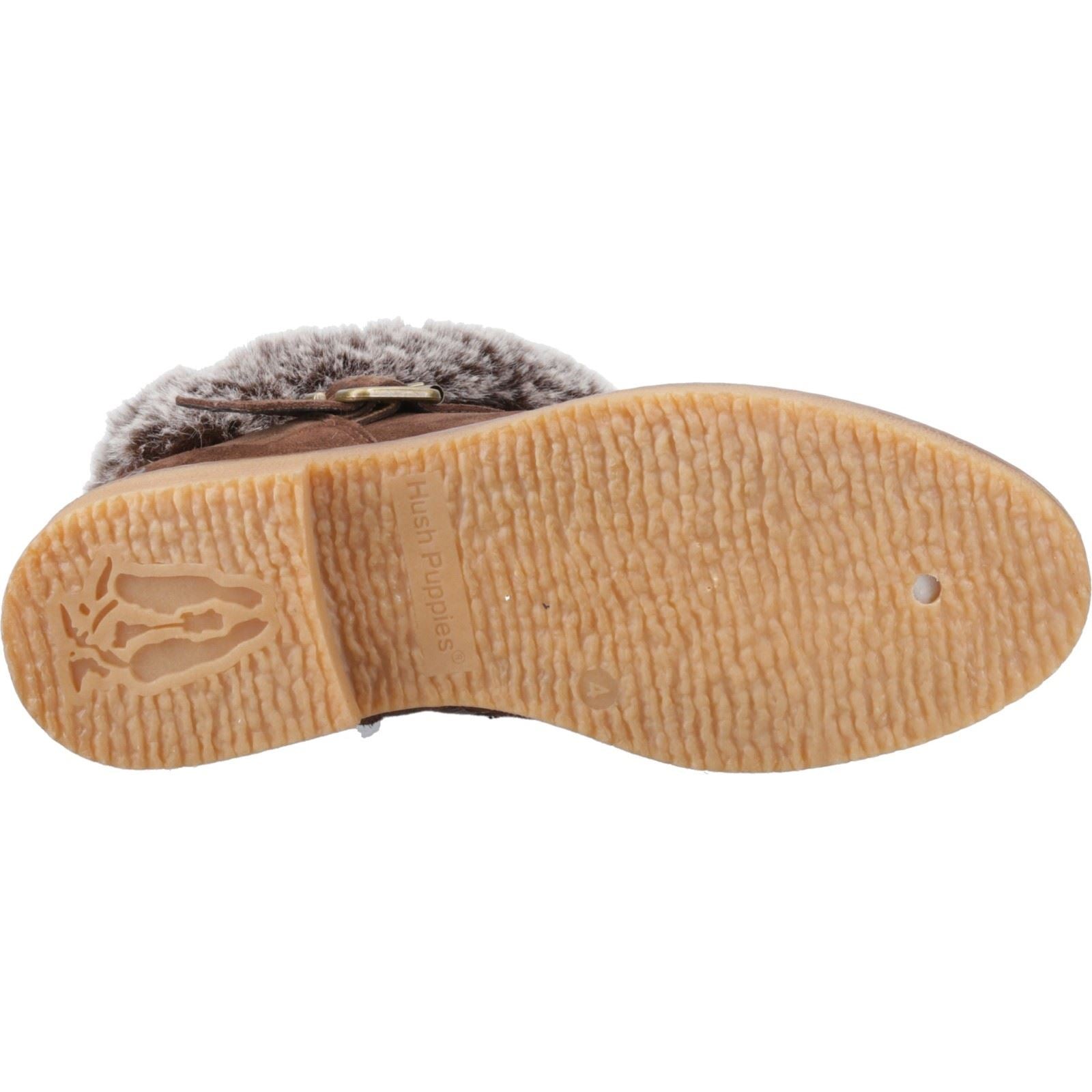 Hush Puppies Hannah Suede Women's Chocolate Winter Ankle Boots