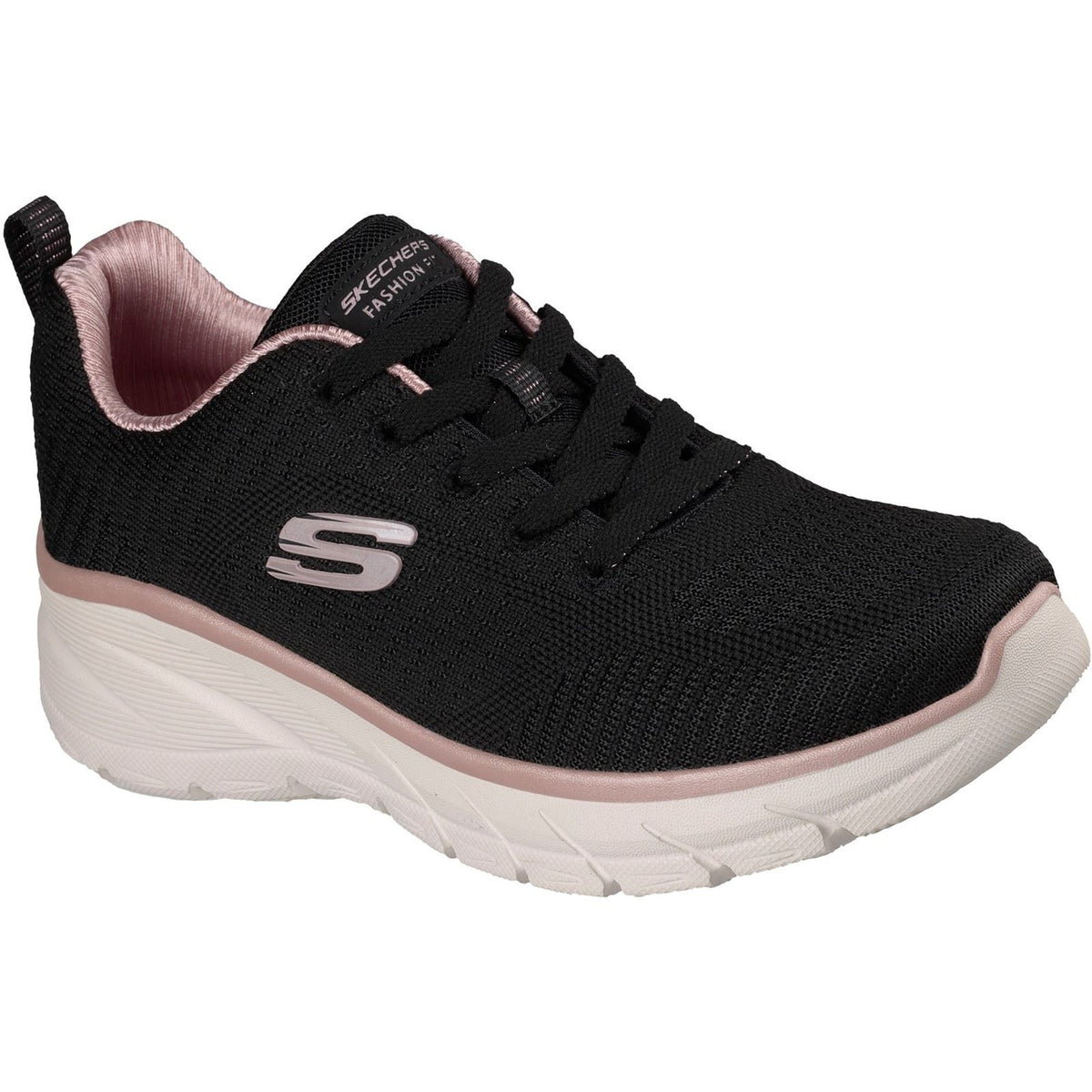 Skechers Fashion Fit 2.0 Polyester Women's Black /Rose Gold Trainers