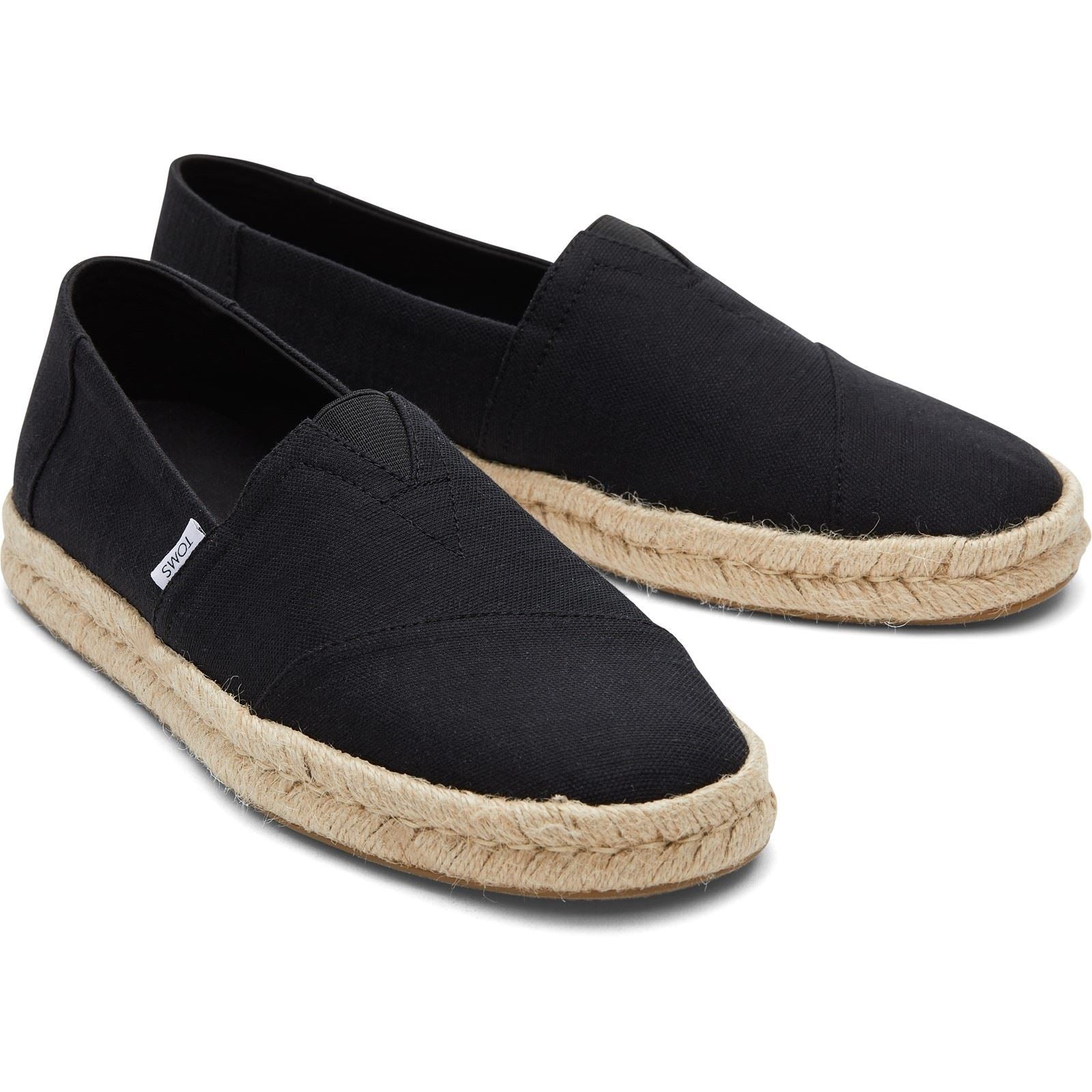 TOMS Alpargata Rope 2.0 100% Cotton Men's Black Espadrilles