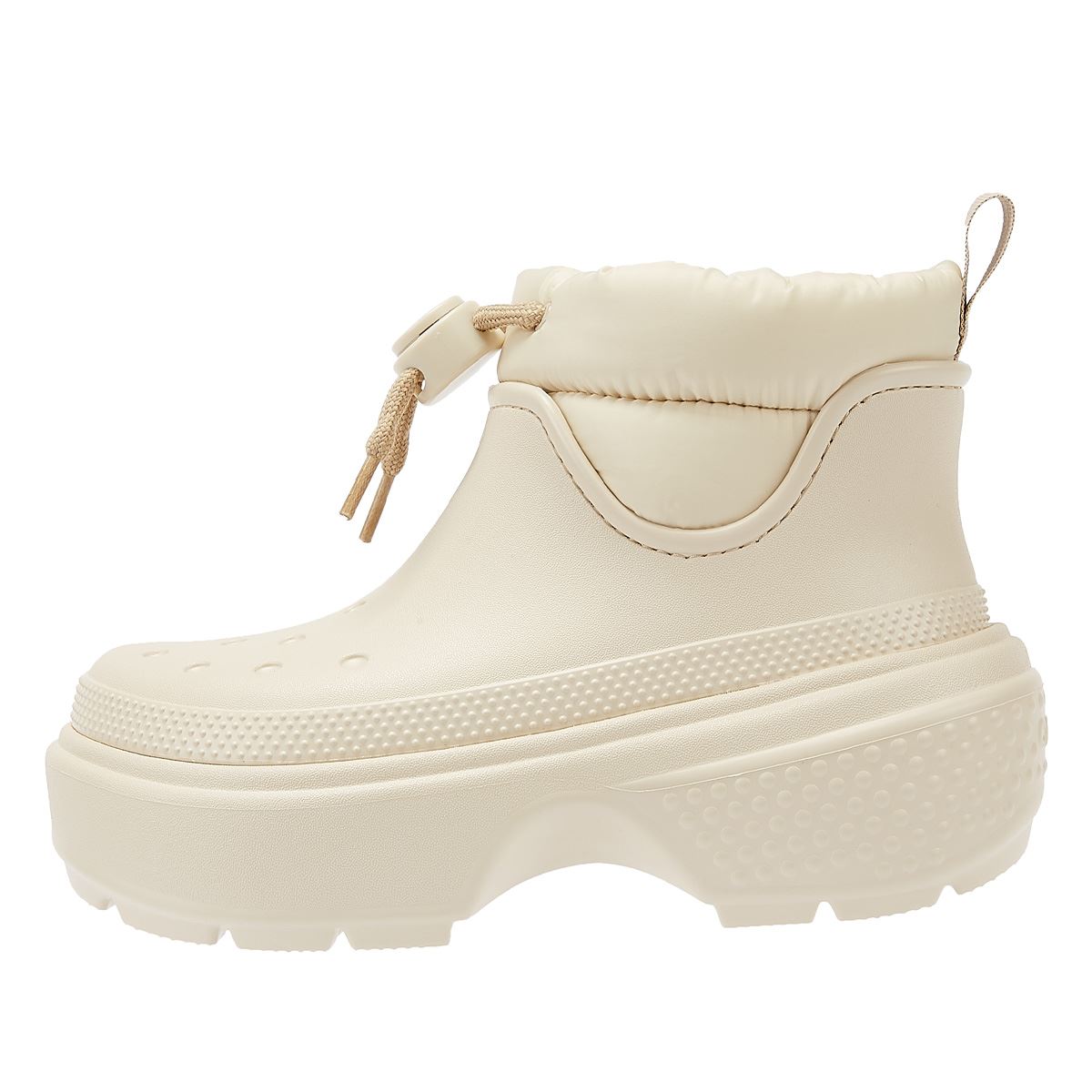 Crocs Stomp Puff Boot Stucco Women's Off White Boots