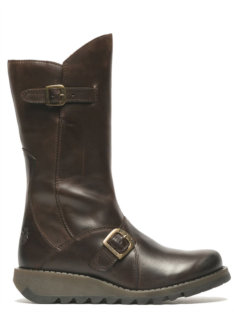 Fly London MES 2 Rug Leather Women's Dark Brown Boots