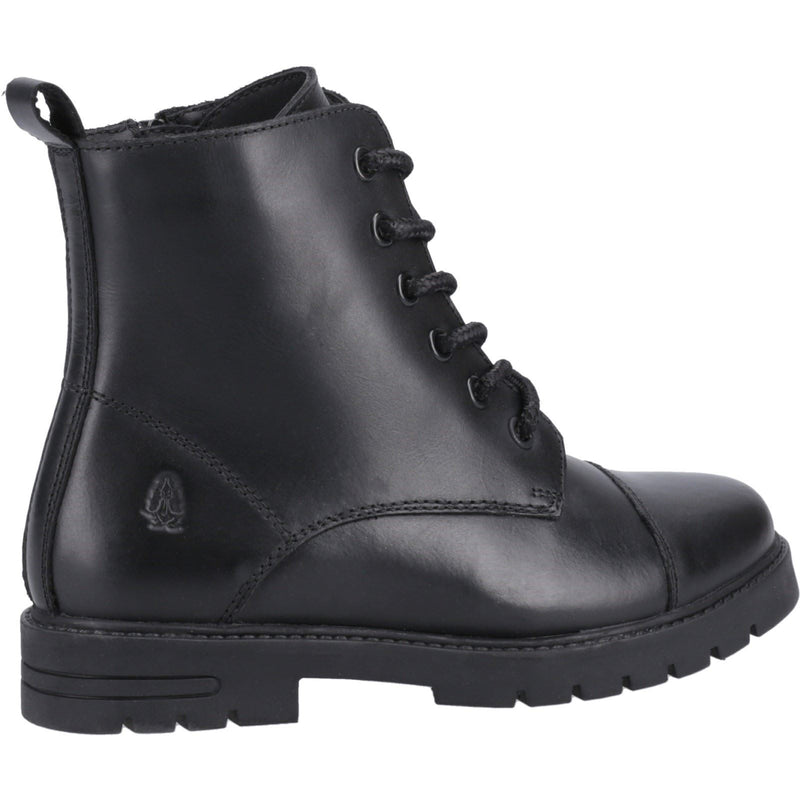 Hush Puppies Lauren Senior Leather Girls's Black Boots