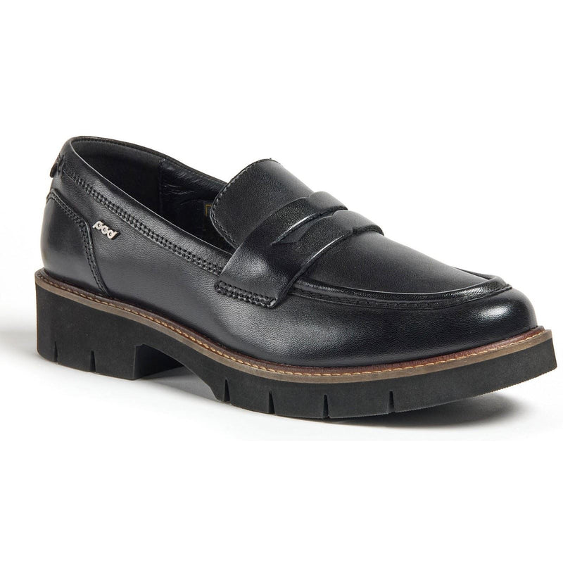 Pod Kaltin Leather Women's Black Loafers