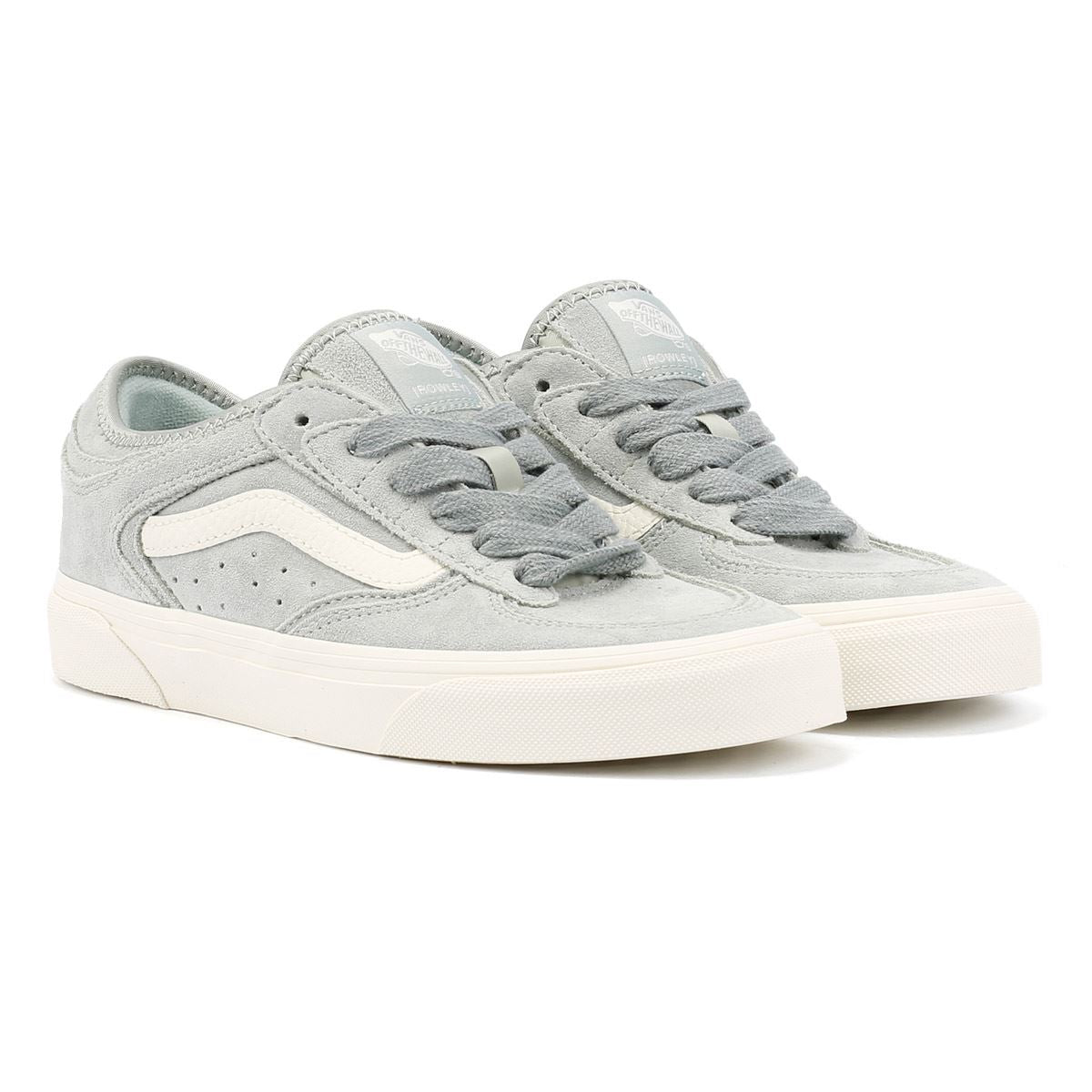 Vans Rowley Classic Suede Women's Aqua Gray Sneakers
