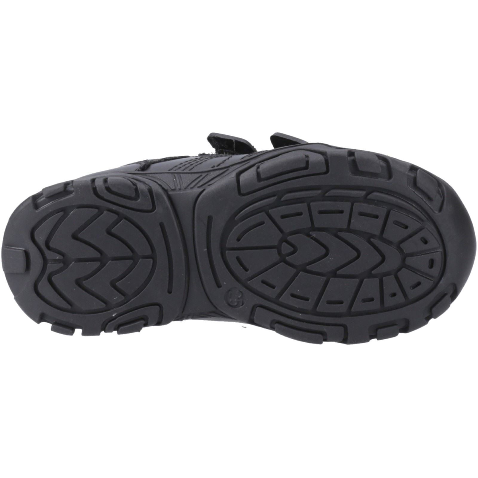 Hush Puppies Leroy Leather Boy's Black Shoes