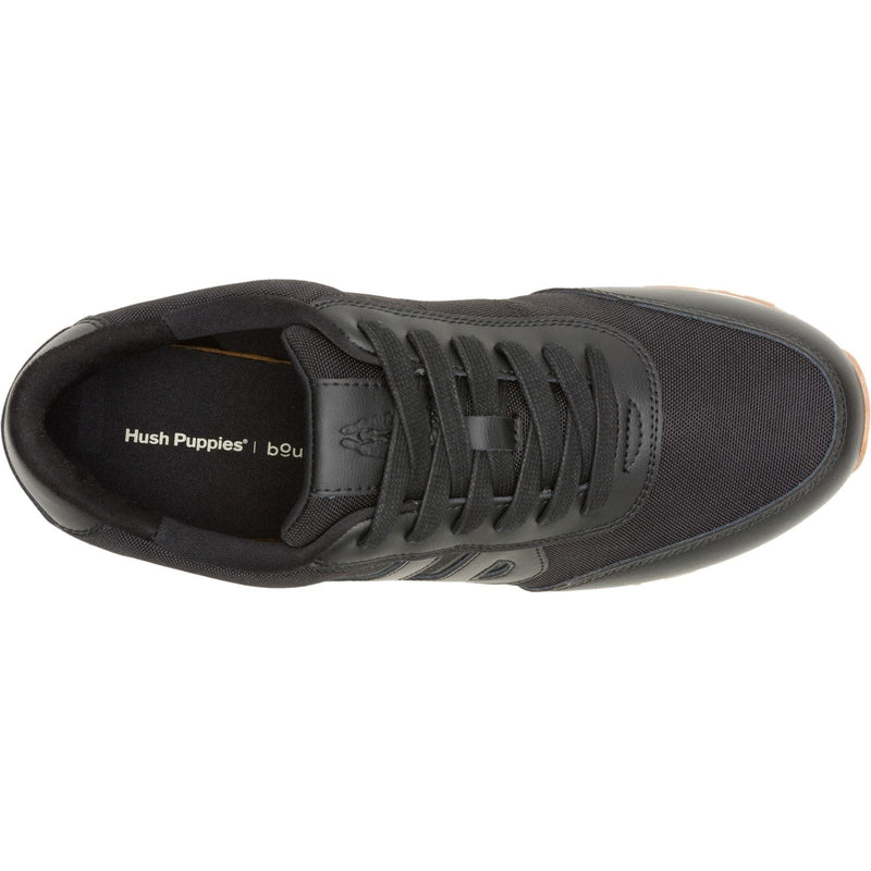 Hush Puppies Seventy8 Leather Men's Black Sneakers