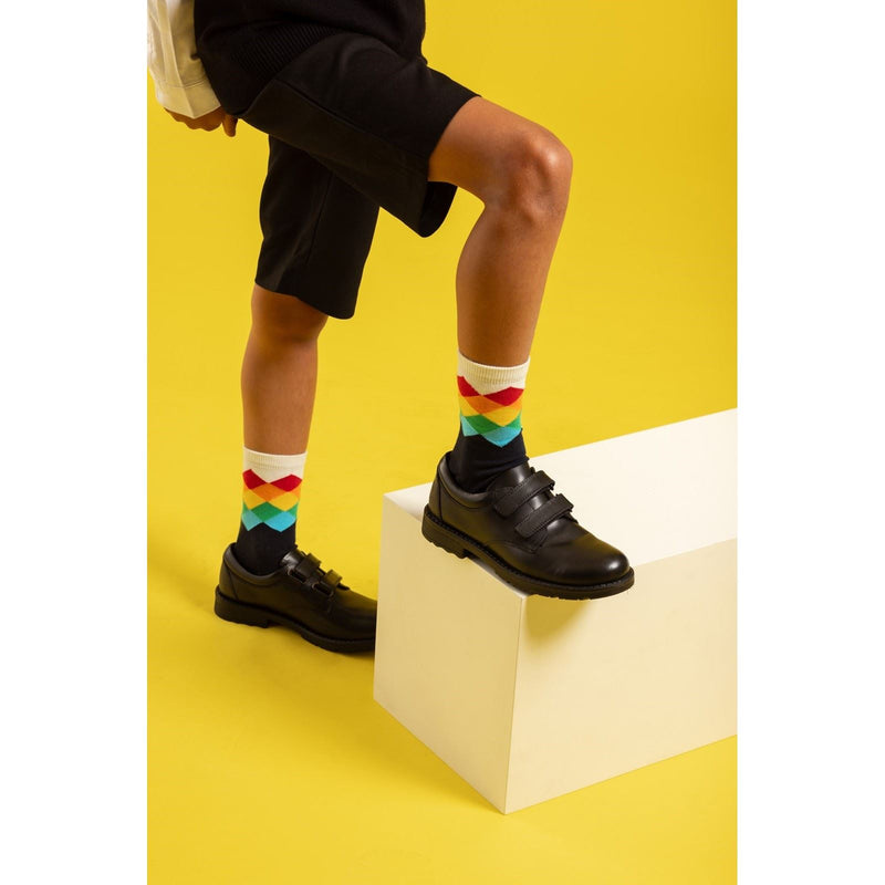 Hush Puppies Barry Junior Leather Boys's Black Shoes