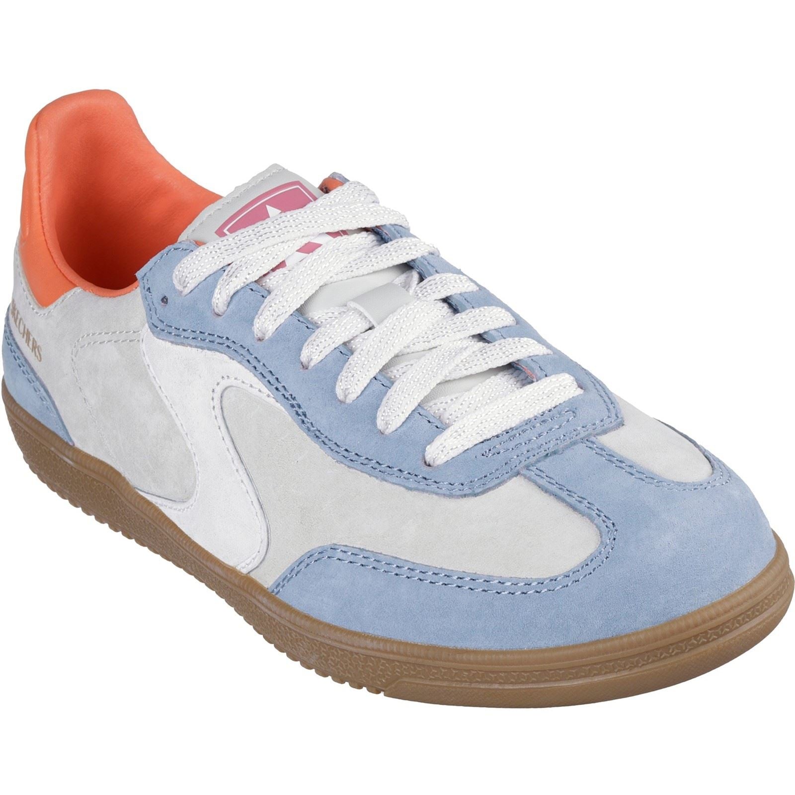 Skechers Hotshot For The Win Leather Women's Light Blue/Multi Sneakers