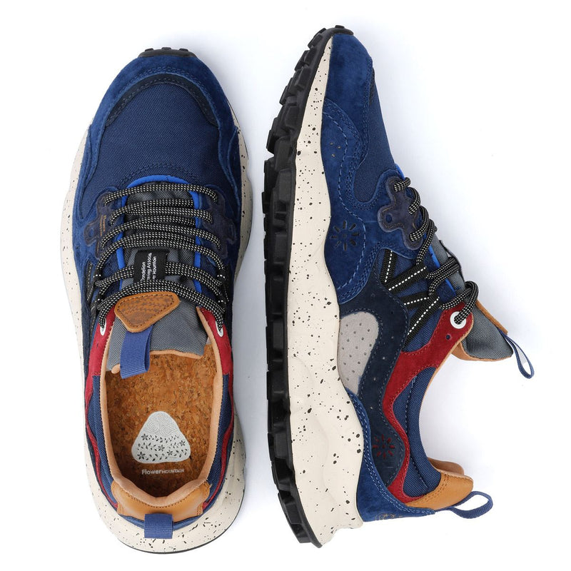 Flower Mountain Yamano 3 Suede Men's Light Navy/Orange Sneakers