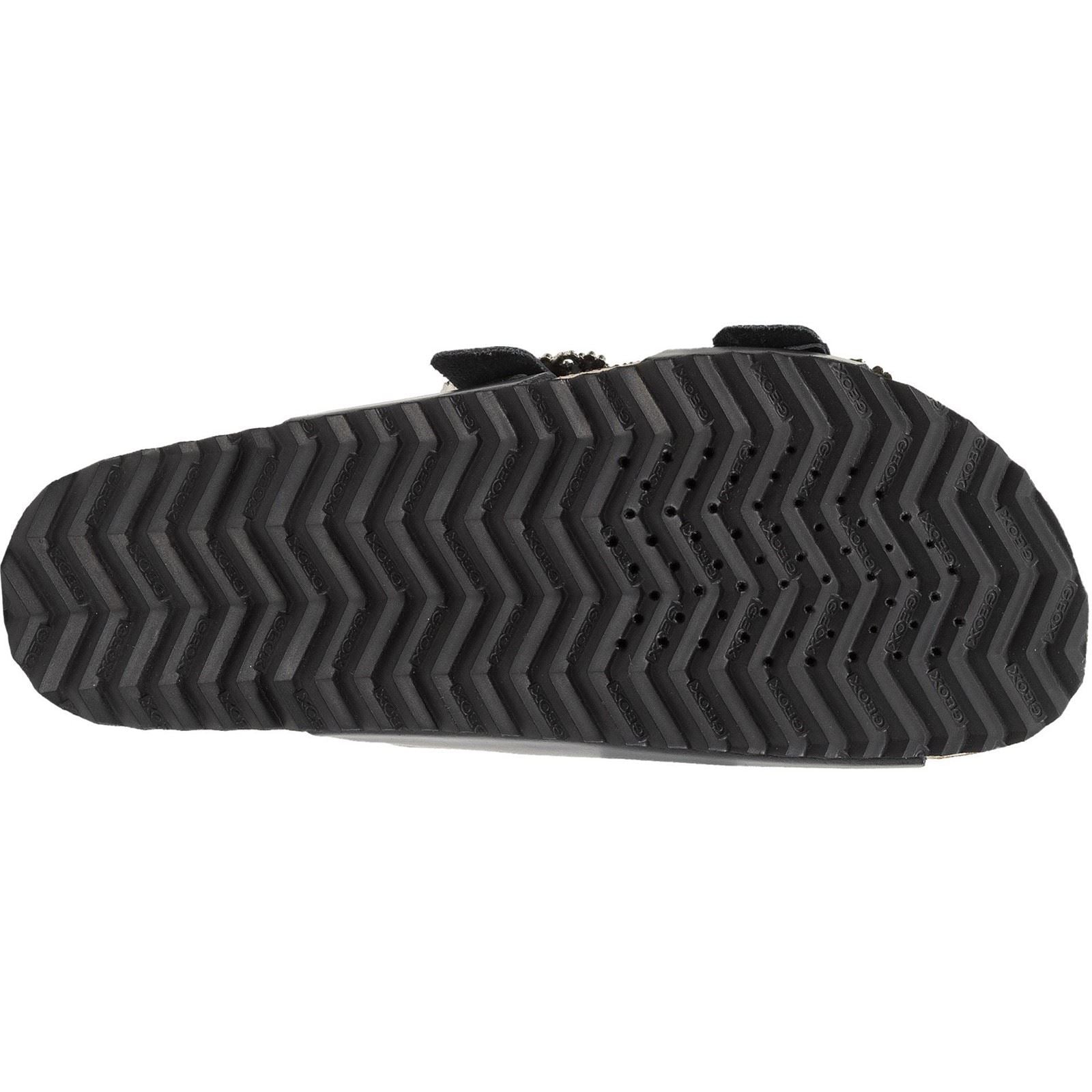 Geox D BRIONIA R Leather Women's Black Sandals