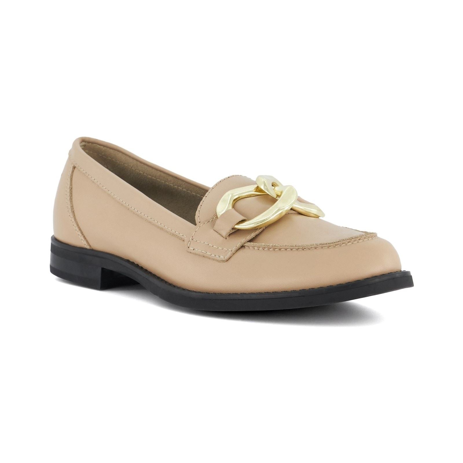 Dune Goddess Leather Women's Camel Loafers