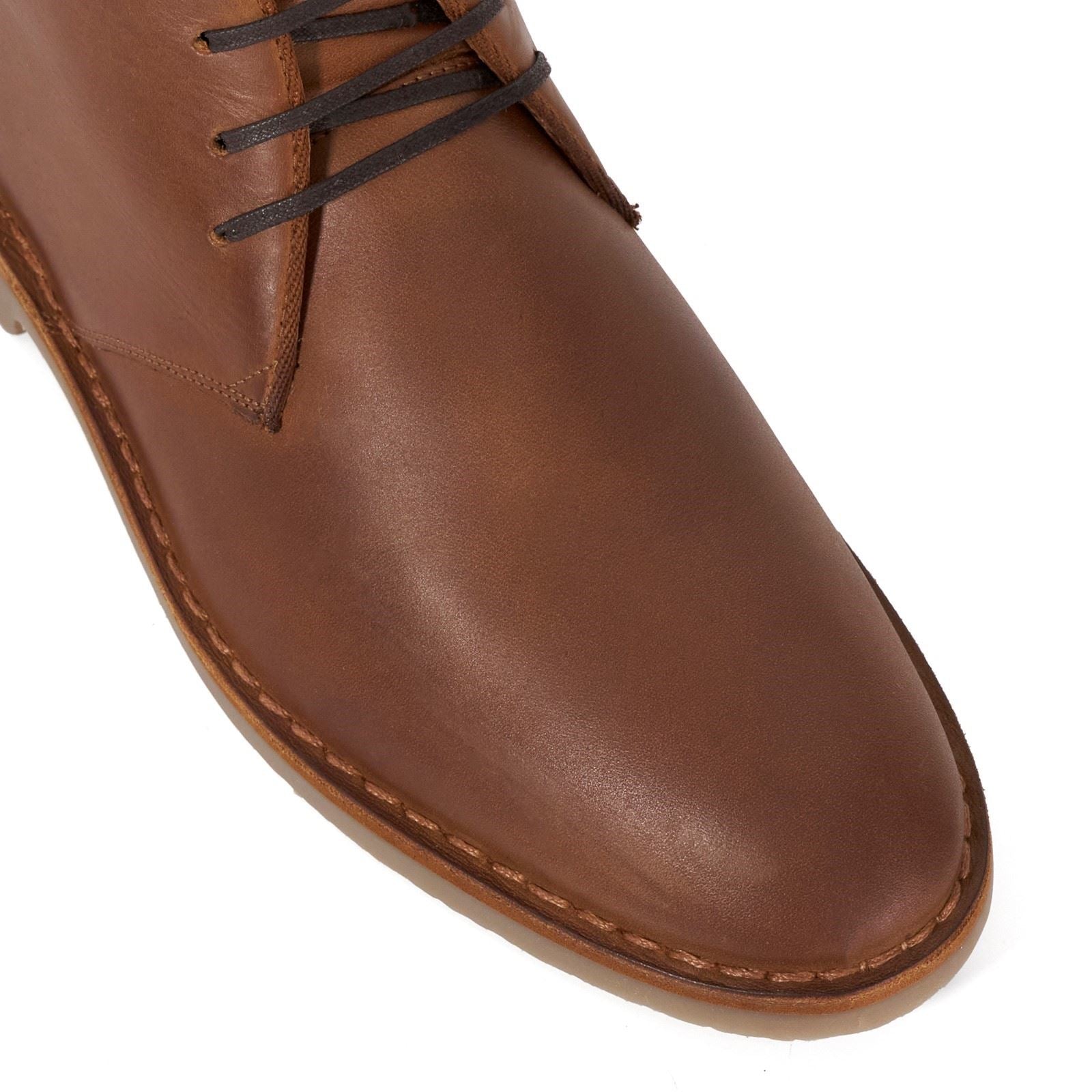 Dune Cashed Suede Men's Chestnut Ankle Boots