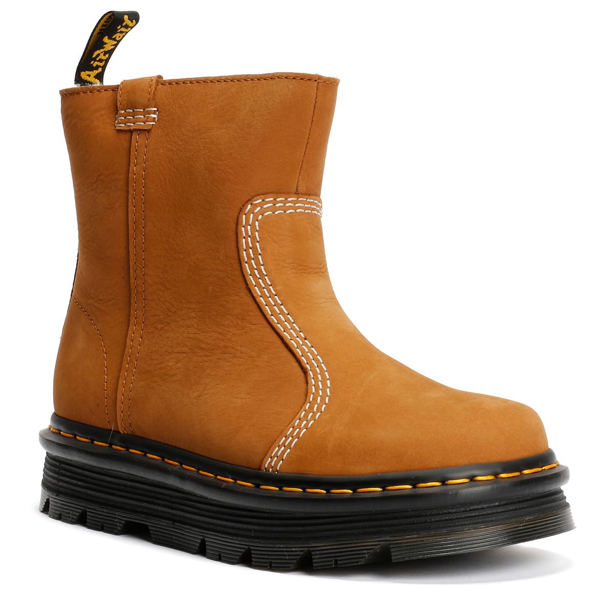 Dr. Martens Zebzag Rigger Milled Nubuck Women's Desert Brown Boots
