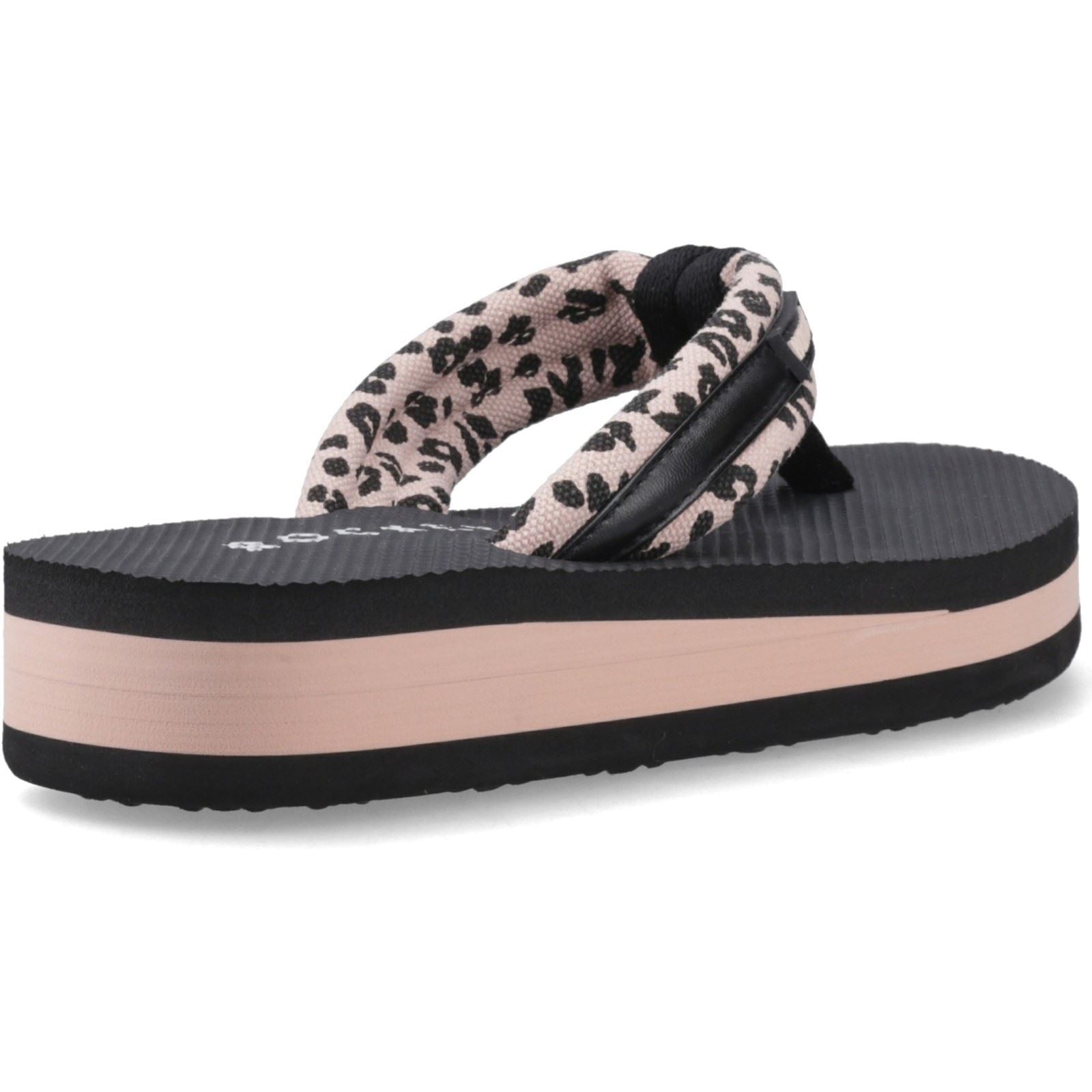 Rocket Dog Monica Leon Leopard Textile Women's Light Pink Espadrilles