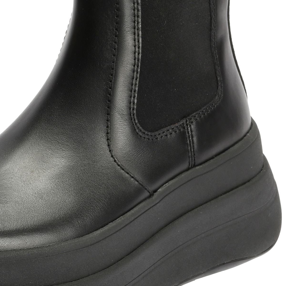 FitFlop F-Mode Leather Women's Black Boots