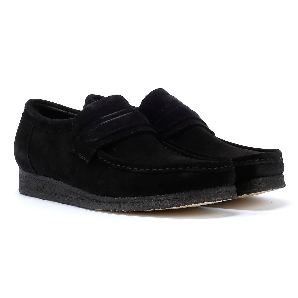 Black suede wallabee shoes shops