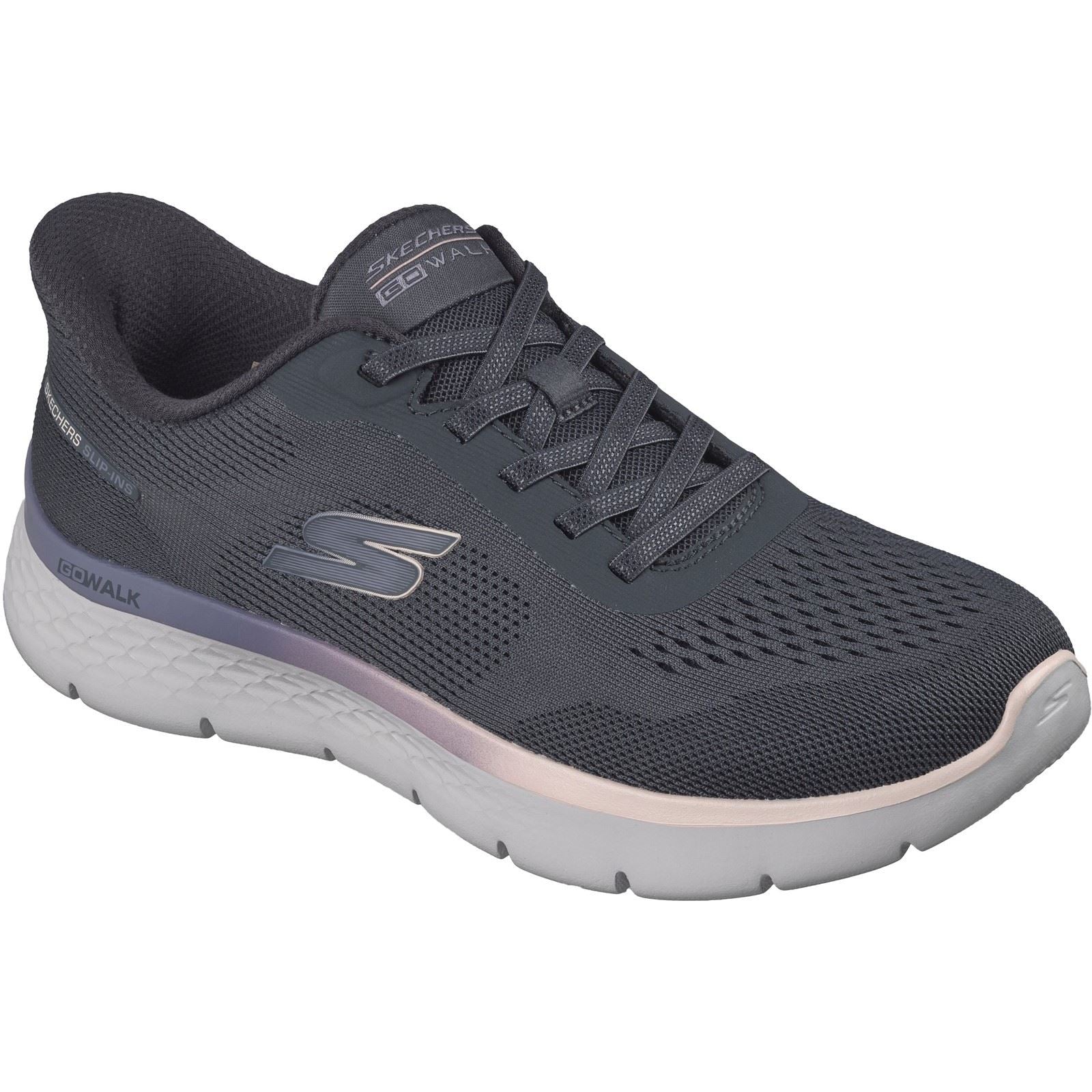 Skechers GO WALK Flex Azriel Textile Women's Charcoal Textile/Trim Trainers