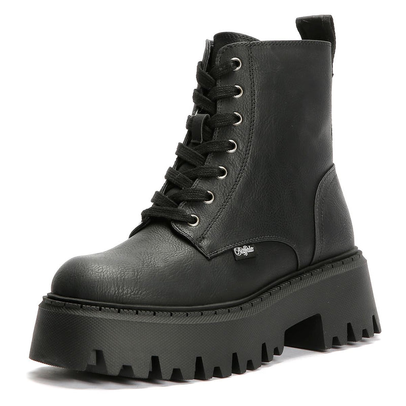 Buffalo Aspen Lace Up Warm Women's Black Boots