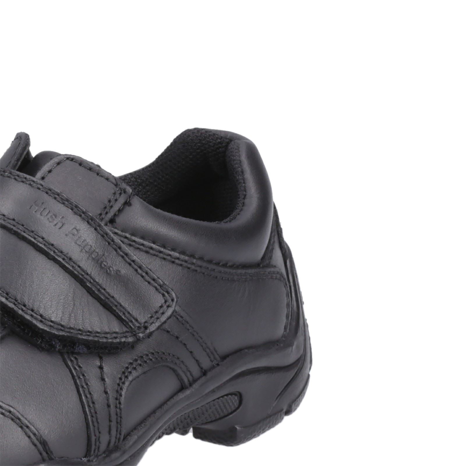 Hush Puppies Arlo Junior Boys Black Leather Shoes