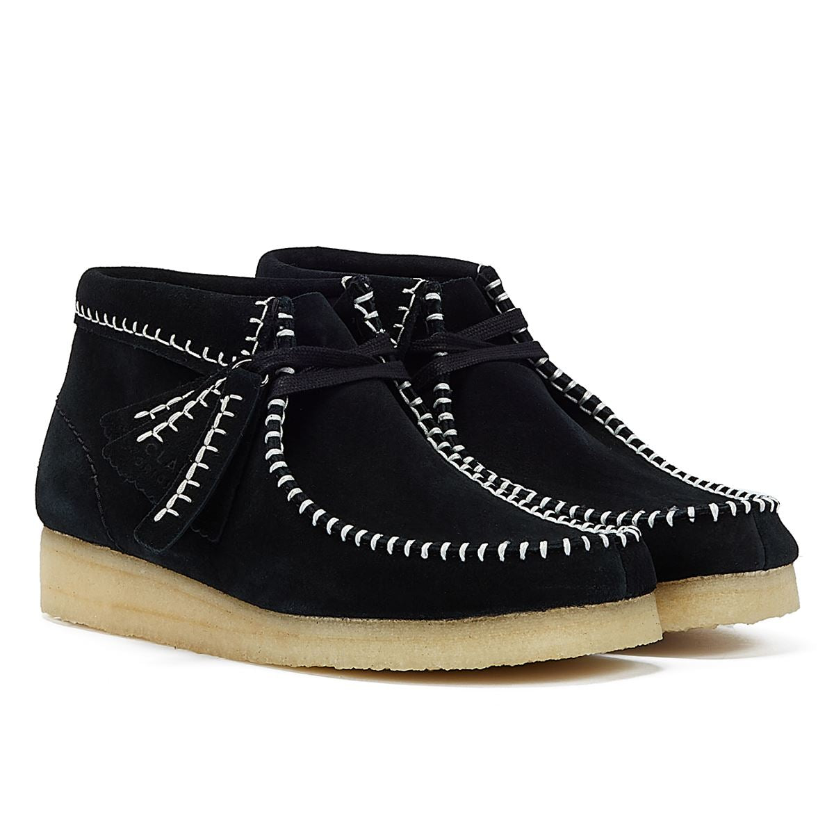 Clarks Originals Wallabee Stitch Suede Women's Black Boots